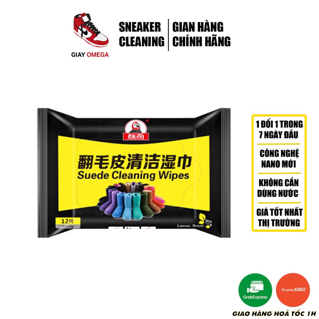 Khăn vệ sinh giày da lộn Suede Cleaning Wipes đa năng