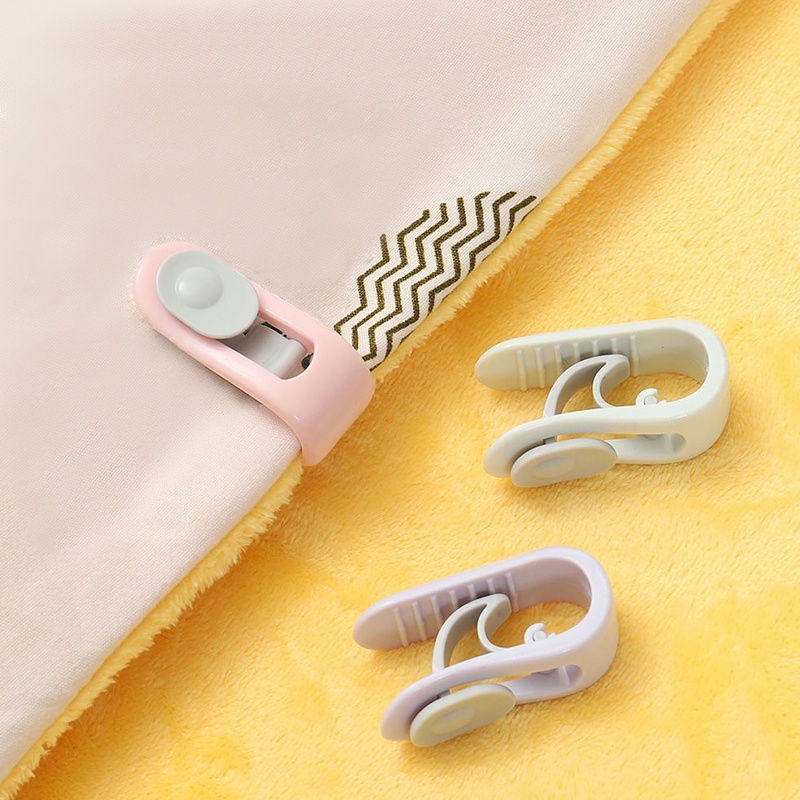 6 chiếc Chăn không trơn trượt Kẹp chăn Duvet Kẹp chăn nhựa Chốt kẹp bìa kẹp chăn Tấm cố định Thiết bị chống chạy khi ngủ