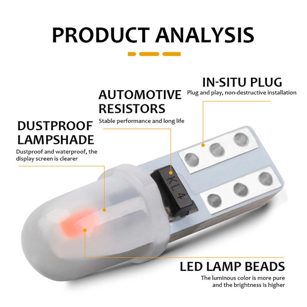 Đèn Led T5 3014 SMD Ấm Áp Nhiều Màu Sắc Gắn Bảng Điều Khiển Xe Hơi