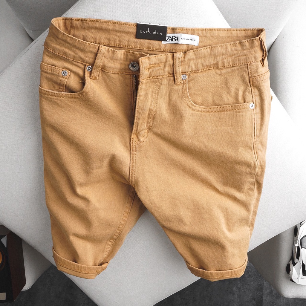 Quần short ZR nam, quần đùi nam trơn nhiều màu full size chất bò co dãn tốt giá rẻ