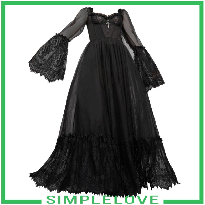 Đầm dài tay ống loe phối ren xuyên thấu gợi cảm cho nữ
 | BigBuy360 - bigbuy360.vn