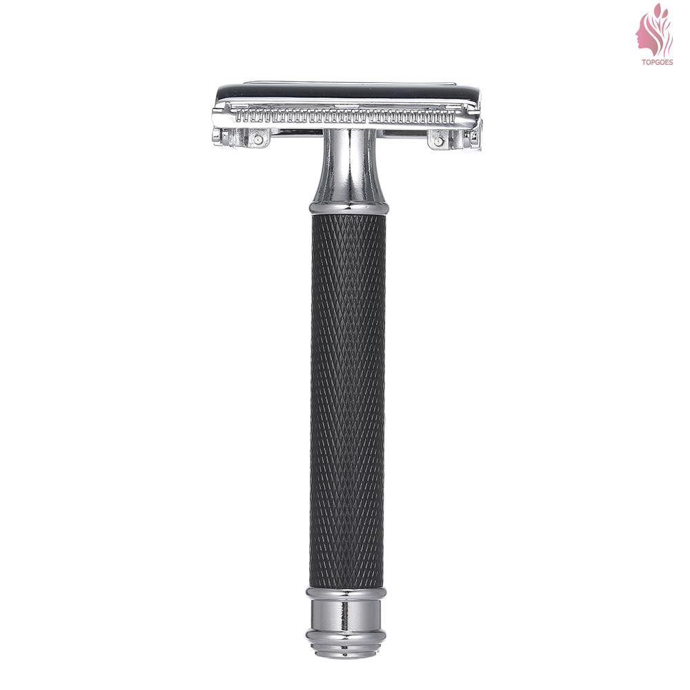 Dao cạo râu thủ công hai cạnh đầu mở sử dụng an toàn kiểu cổ điển làm sạch da mặt dành cho nam
