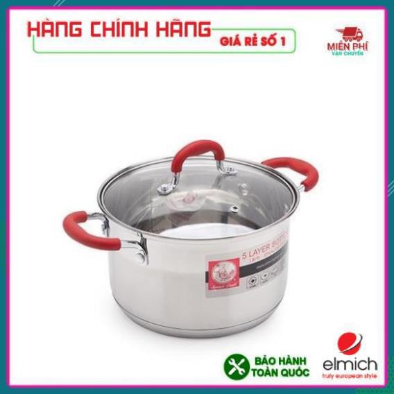 Bộ nồi inox Smartcook 3 chiếc size 16cm, 20cm, 24cm, bộ nồi elmich cao cấp, bảo hành 2 năm.