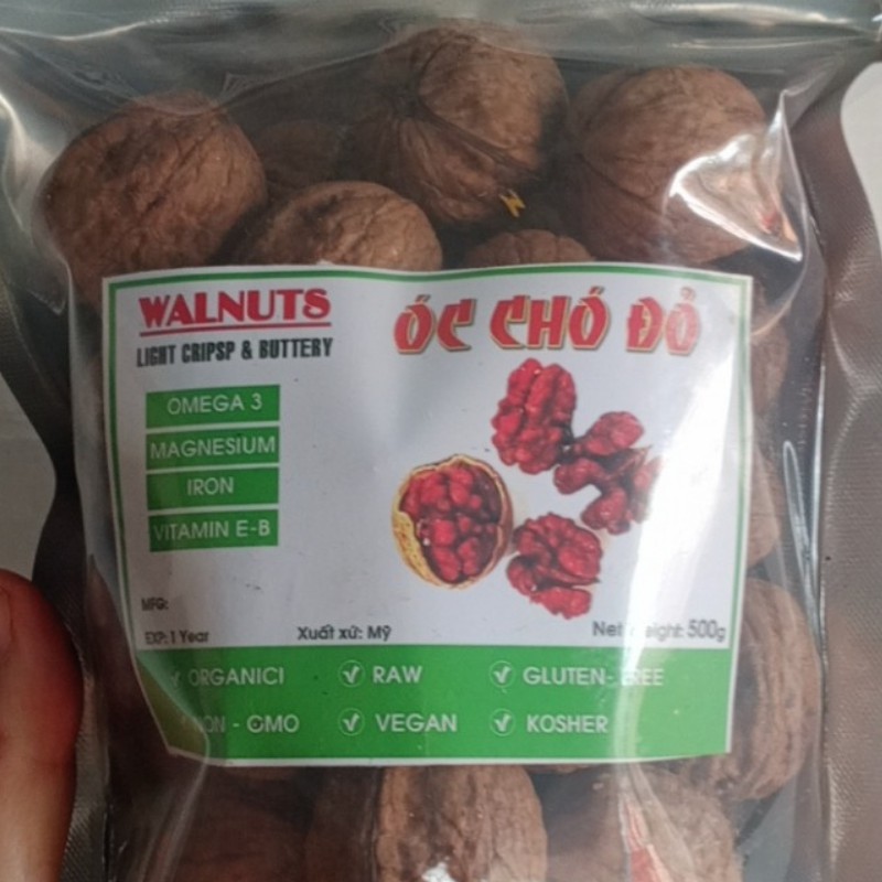 500g Quả Óc Chó Đỏ Mỹ