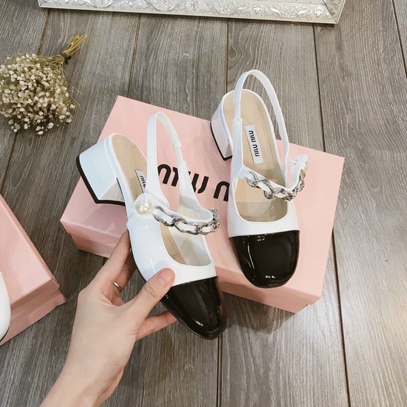 GIÀY BÚP BÊ PHỐI MÀU ĐẾ VUÔNG 4P SIÊU HOT