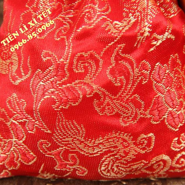 [GIÁ RẺ] Túi gấm đỏ may mắn Long Phụng ( rồng phượng )