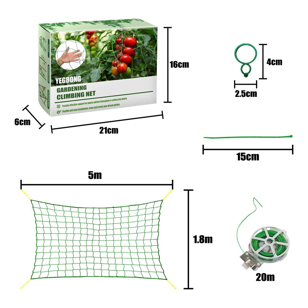 Lưới Trồng Cây Dây Leo Chống Chim / Côn Trùng Mới