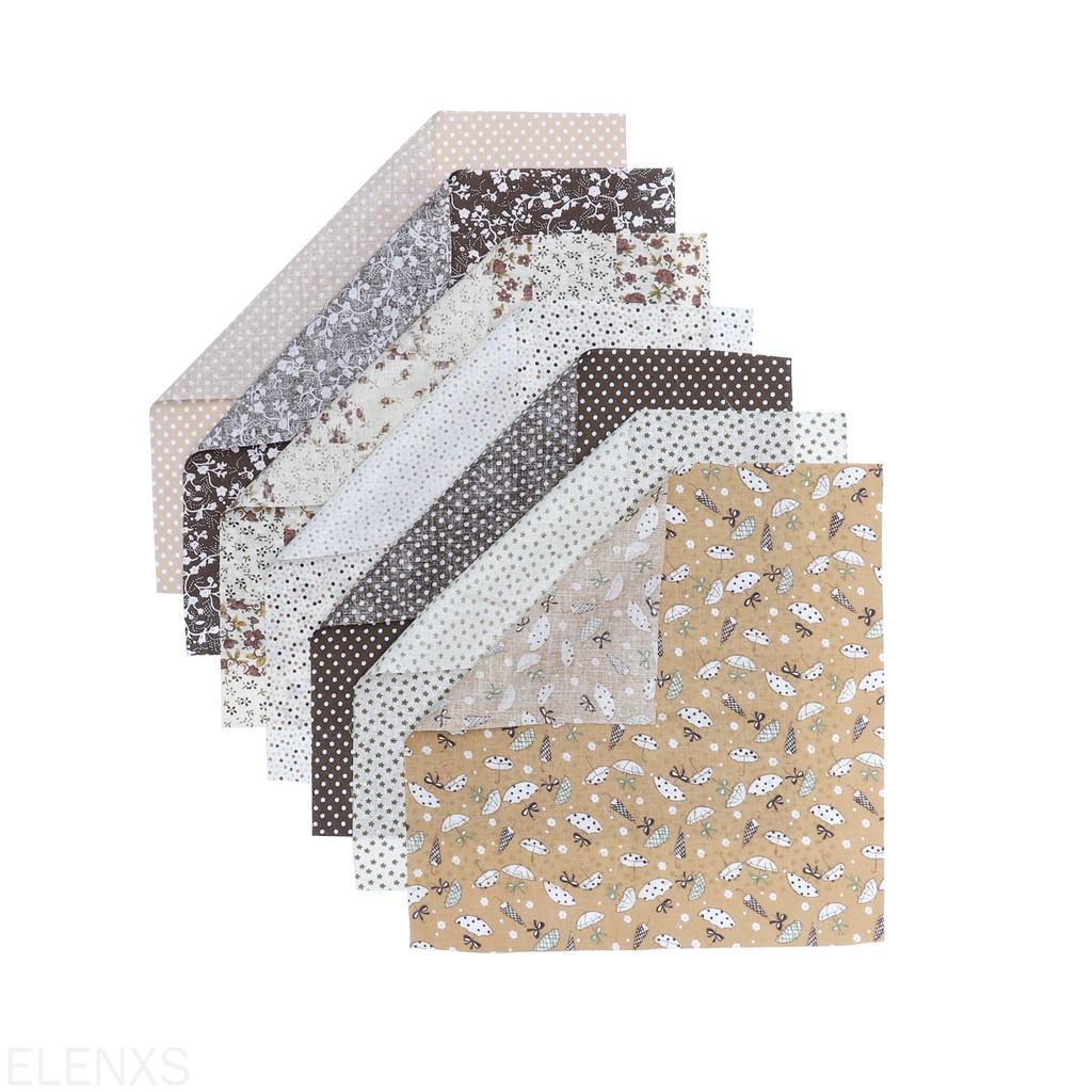 Set 7 Tấm Vải Cotton Dùng Để May Vá Kích Thước 25x25cm