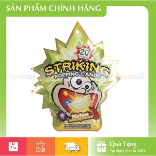 [HÀNG CHÍNH HÃNG] Kẹo Nổ Striking Vị Dưa Lưới 30g