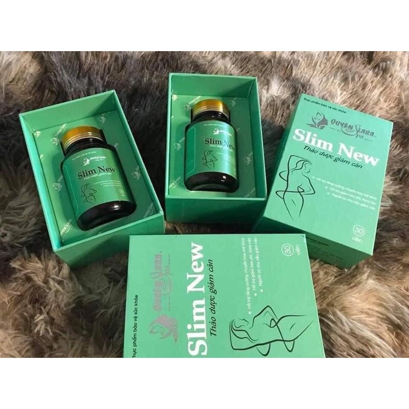 Viên uống thảo dược giảm cân Slim New Quyên Lara Hỗ trợ giảm béo tăng cường chuyển hóa chất béo Duocphamhn92 30 viên