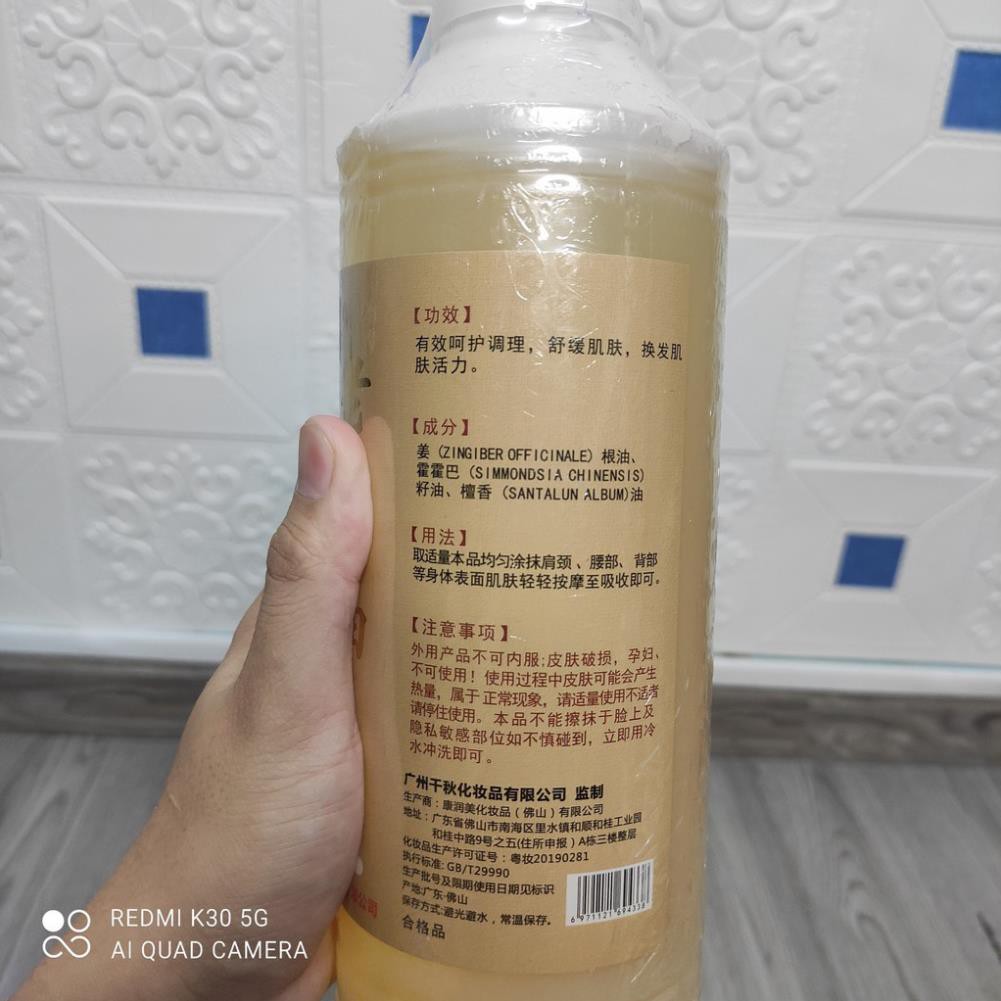 Tinh Dầu Massage Body gừng Đông Y Dùng Trong Spa TMV