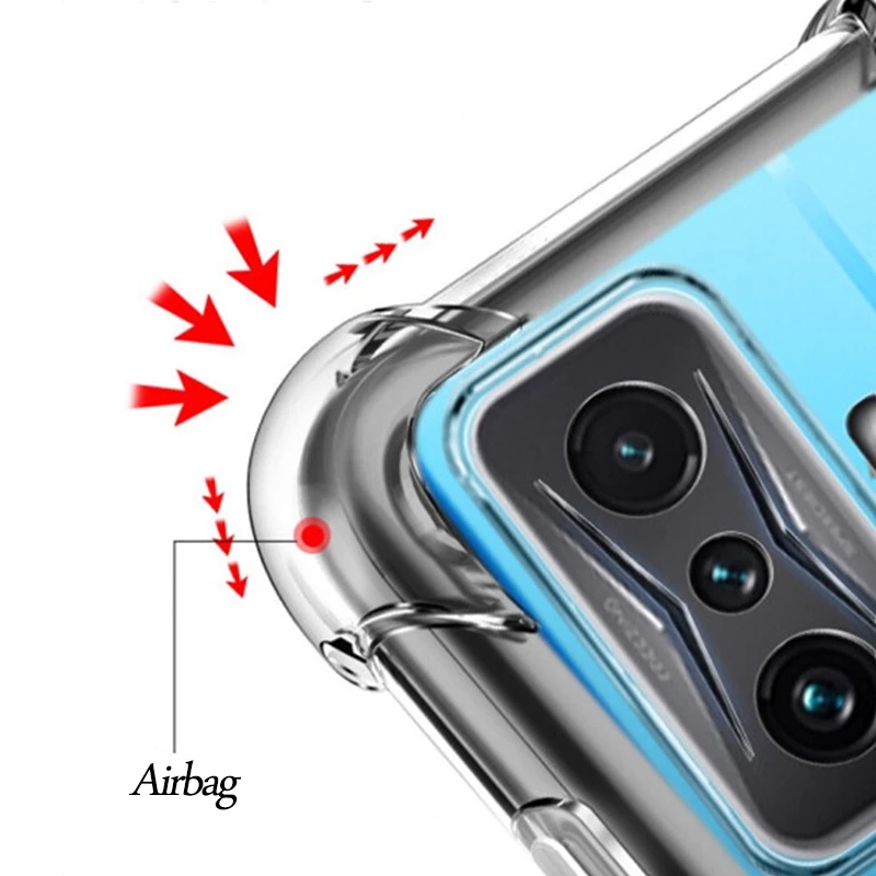 Ốp Điện Thoại Silicon Trong Suốt Cho Xiaomi Poco F4 GT 12 12X 11T Pro Poco X3 X4 M4 Pro 5G NFC M3 F3 Redmi Note 11 10 9T 9s 9 Pro Max