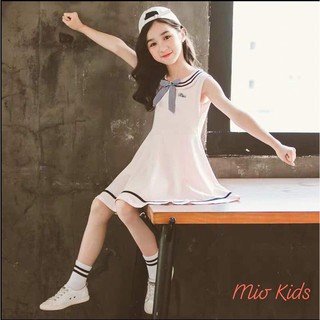 Đầm babydoll thủy thủ cho bé gái