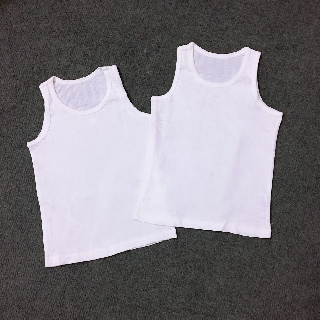 Set 2 áo ba lỗ trắng thông hơi cho bé trai và bé gái