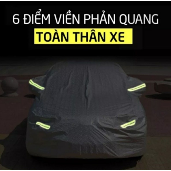 Bạt che xe ô tô 3 lớp tráng nhôm cao cấp,bạt phủ xe hơi,bạt che ô tô 4- 7 chỗ