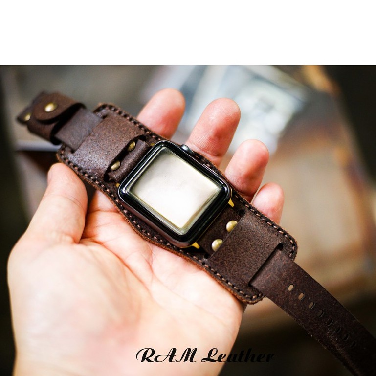 Combo Dây đồng hồ RAM Leather vintage B2 RIVET da bò kiểu quân đội Đức