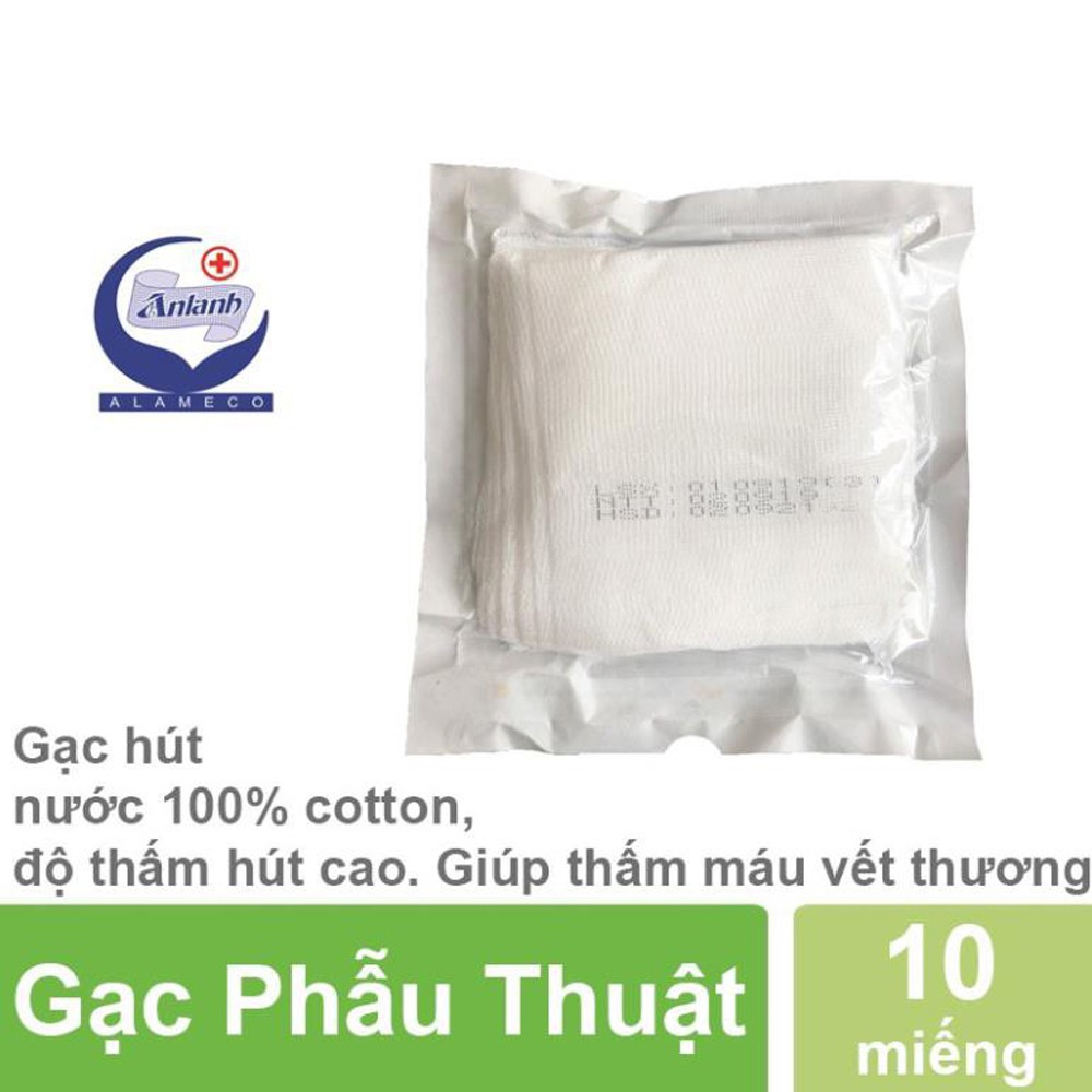 Gạc Phẫu Thuật (Gói 10 Miếng)