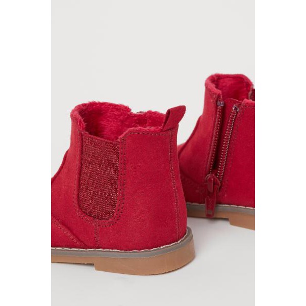 Boots đỏ lót lông, Hờ mờ US săn SALE sz 22 đến 25