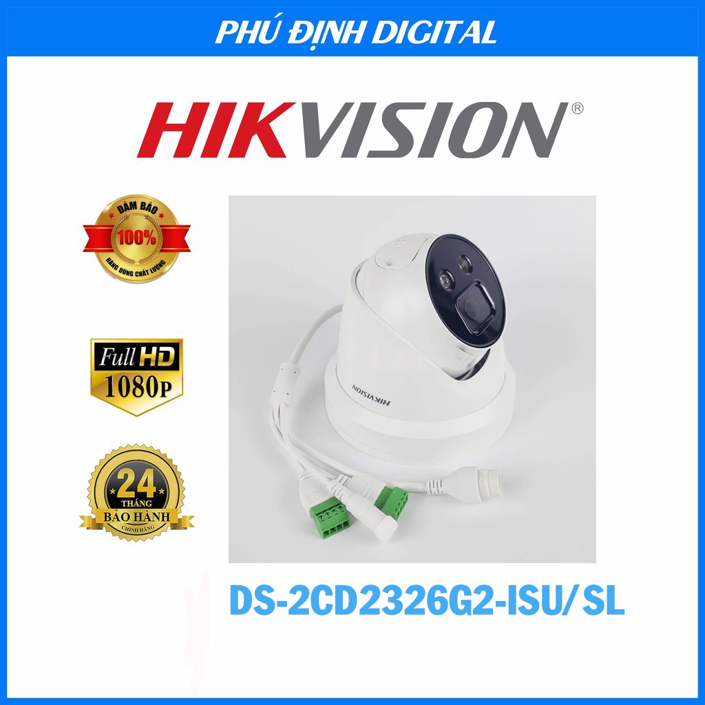 Camera giám sát IP 2MP tích hợp mic và còi HIKVISION mã DS-2CD2326G2-ISU/SL - Bảo hành 24 tháng