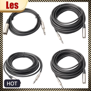 Xlr 3-pin male to 1/4" mono plug shielded microphone mic audio cord cable