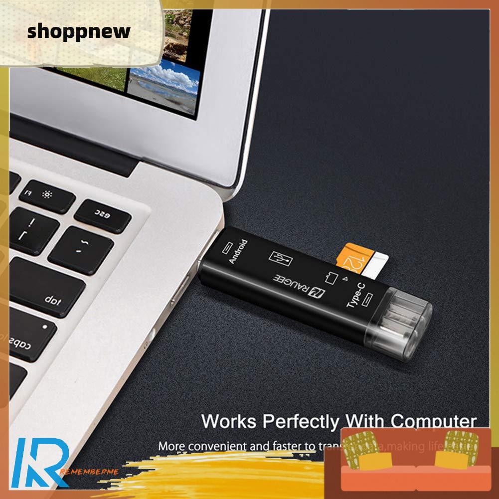 Đầu Đọc Thẻ Nhớ 5 Trong 1 Type-C Micro Usb Otg Cho Điện Thoại Laptop | BigBuy360 - bigbuy360.vn