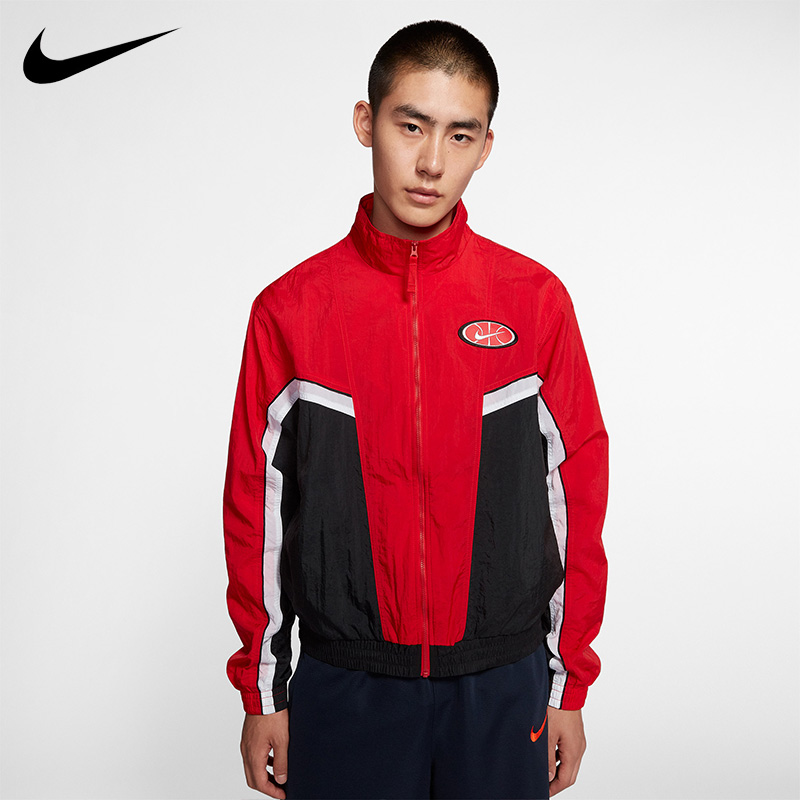 NIKE THROWBACK Men's Sports Basketball Training Stand Collar Casual Woven Jacket AV9756 +++ 100% Authentic Guarantee +++