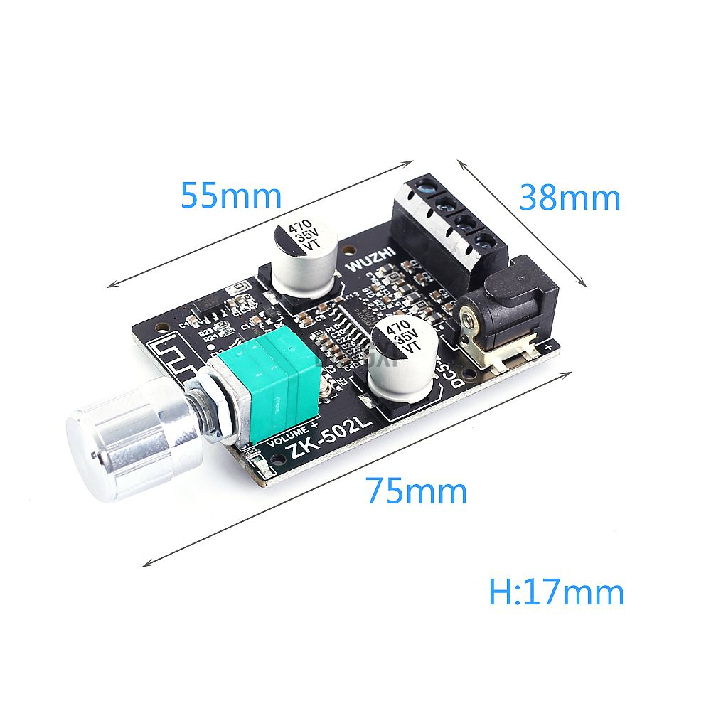 Mini version 20W 30W 40W 50WX2 Bluetooth1 5.0 digital power amplifier board with switch and adjustable volume