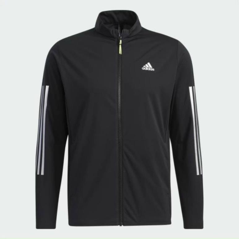 12.12 Áo gió golf Adidas nam màu đen, ba sọc