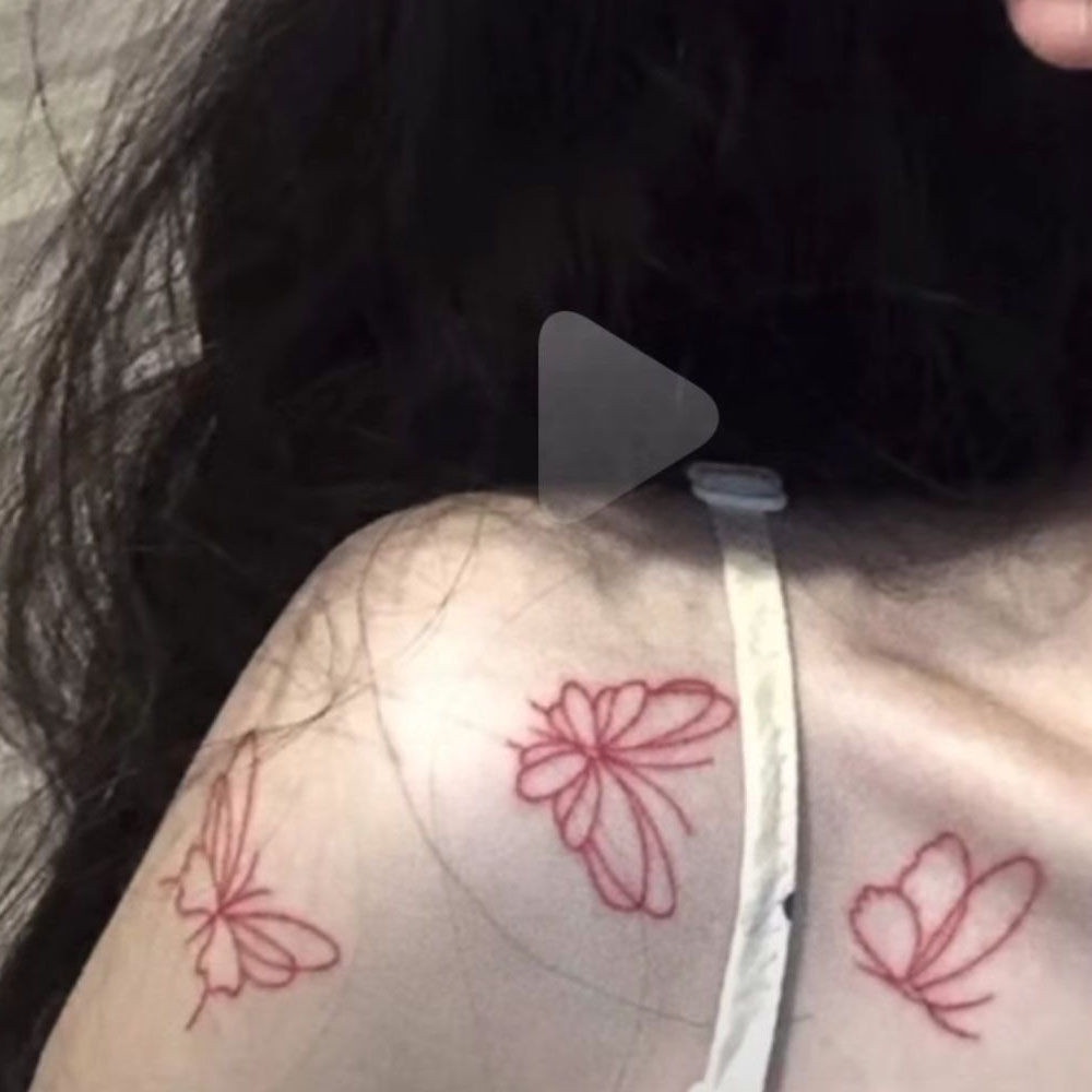 Bộ 15 Tấm Hình Xăm Dán Chống Nước Lâu Trôi Hình Bướm Dễ Thương Phong Cách Hàn Quốc