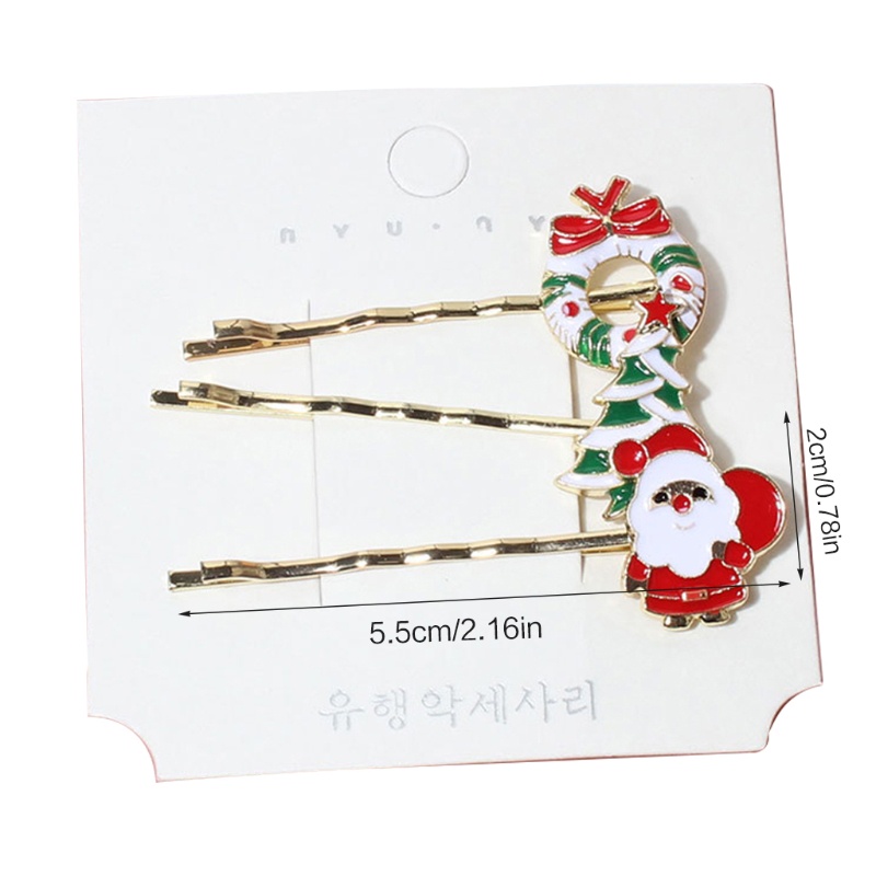 Kẹp Tóc Hợp Kim Hình Cây Thông Noel