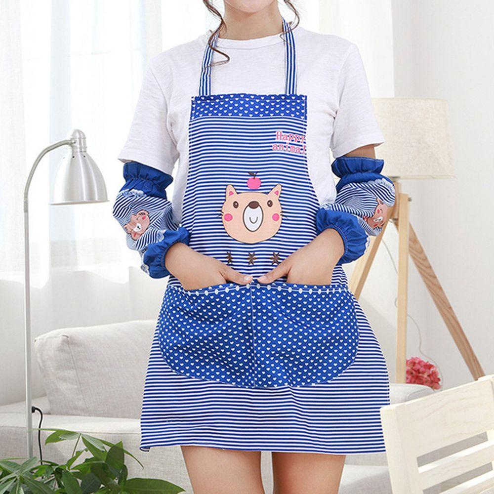 1 Bộ Tạp Dề Nấu Ăn In Hình Gấu Dễ Thương Cho Nữ