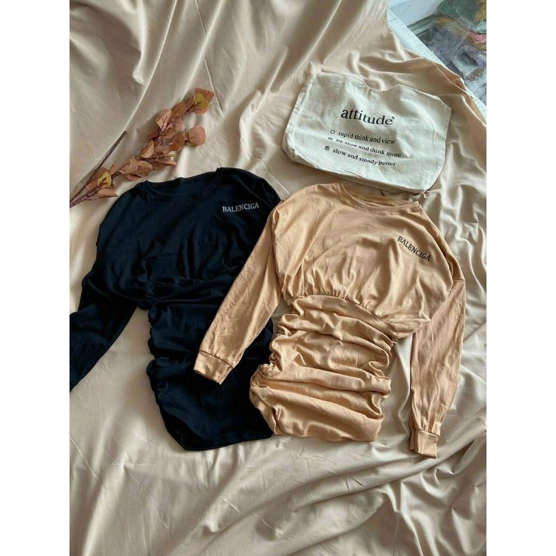 Váy body tay dài rút dây siêu xinh