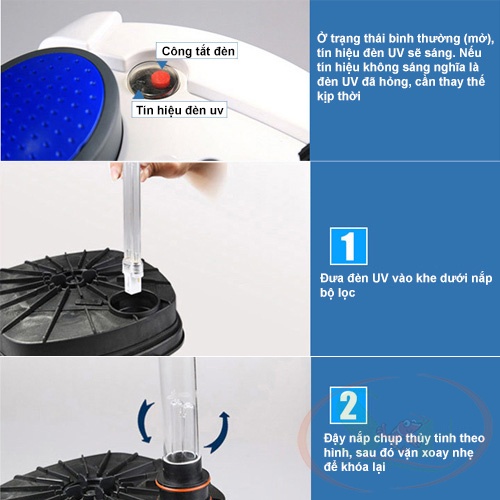 Lọc thùng Sunsun HW 702, 703, 704, 702A, 702B, 703A, 703B, 704A, 704B tích hợp UV lọc bể cá tép thủy sinh