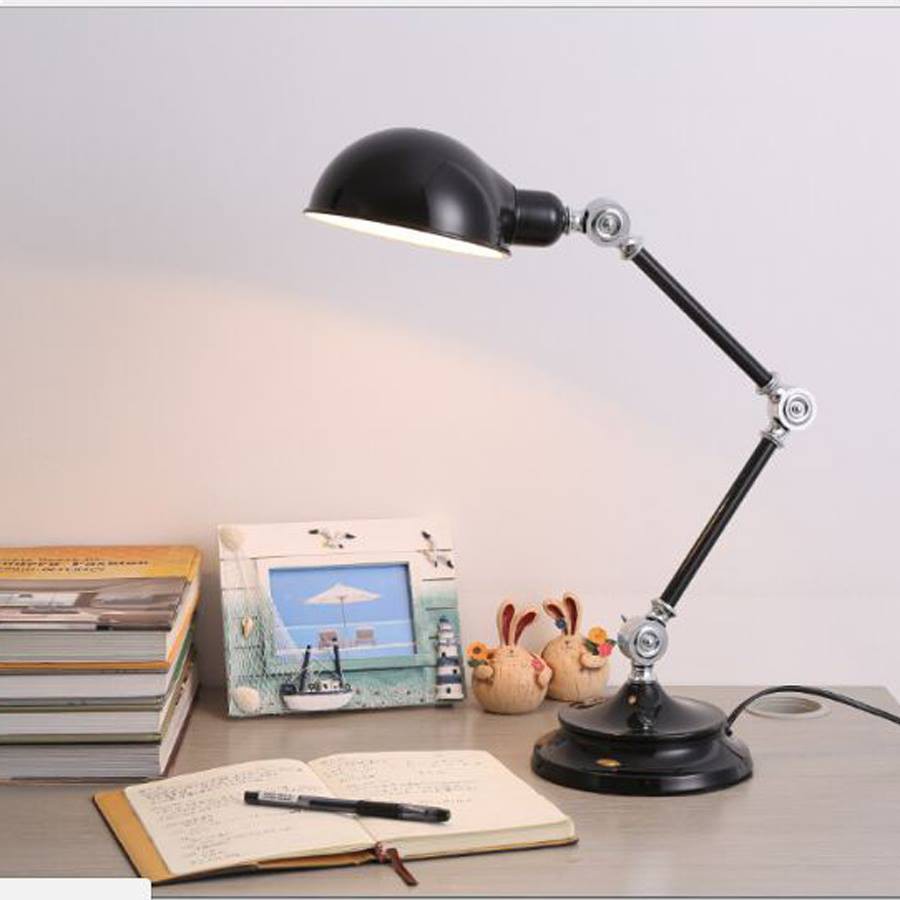 ĐÈN BÀN LÀM VIỆC CONAN THIẾT KẾ CỔ ĐIỂN KÈM BÓNG LED CAO CẤP