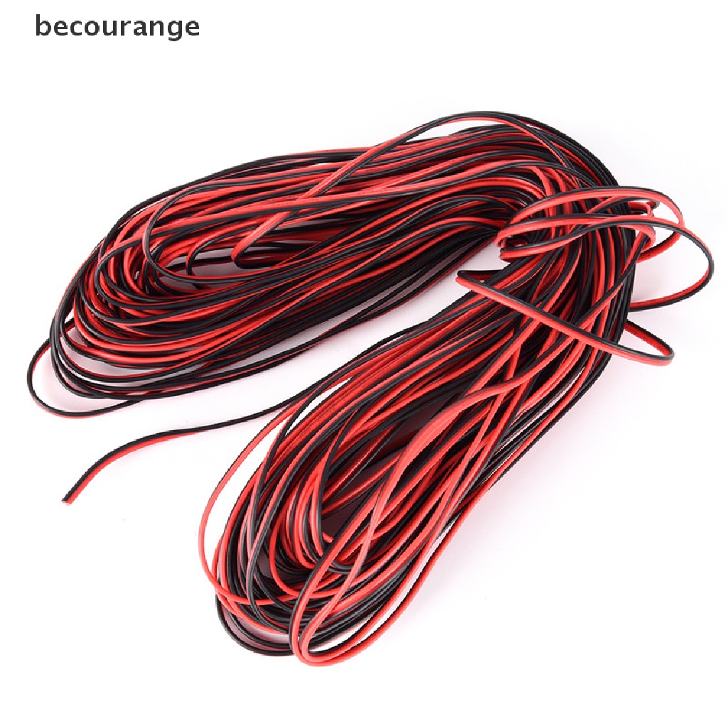 Dây cáp nối dây đèn led 2pin dài 10m màu đỏ cho xe hơi/xe máy