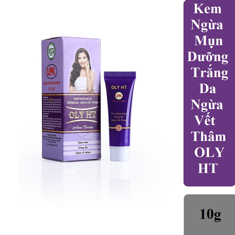 Combo KEM NGỪA MỤN - TRẮNG DA &amp; NGỪA VẾT THÂM OLY-HT (HÀNG CHÍNH HÃNG)10g12g25g