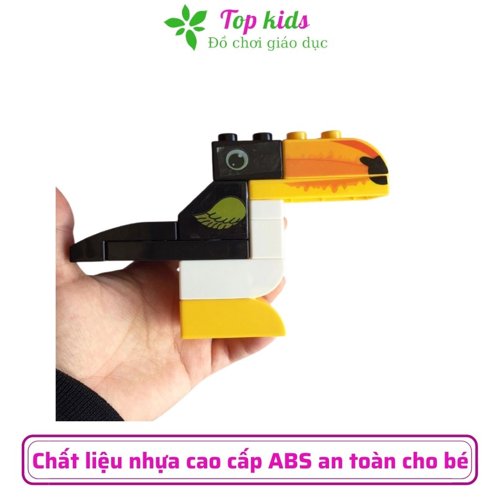 Đồ chơi lego Duplo FEELO Thế Giới Thú Cưng Đáng Yêu 102 Chi Tiết Siêu To hàng hộp loại 1 chính hãngTOPKIDS