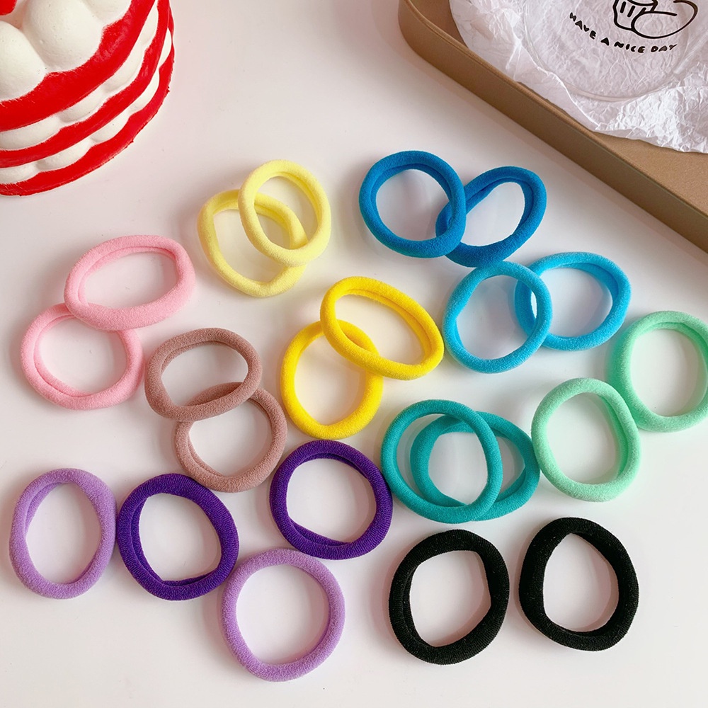 Set 5 Chun Buộc Tóc Mi Ni Trơn Không Dính Tóc Set Buộc Tóc Hàn Quốc