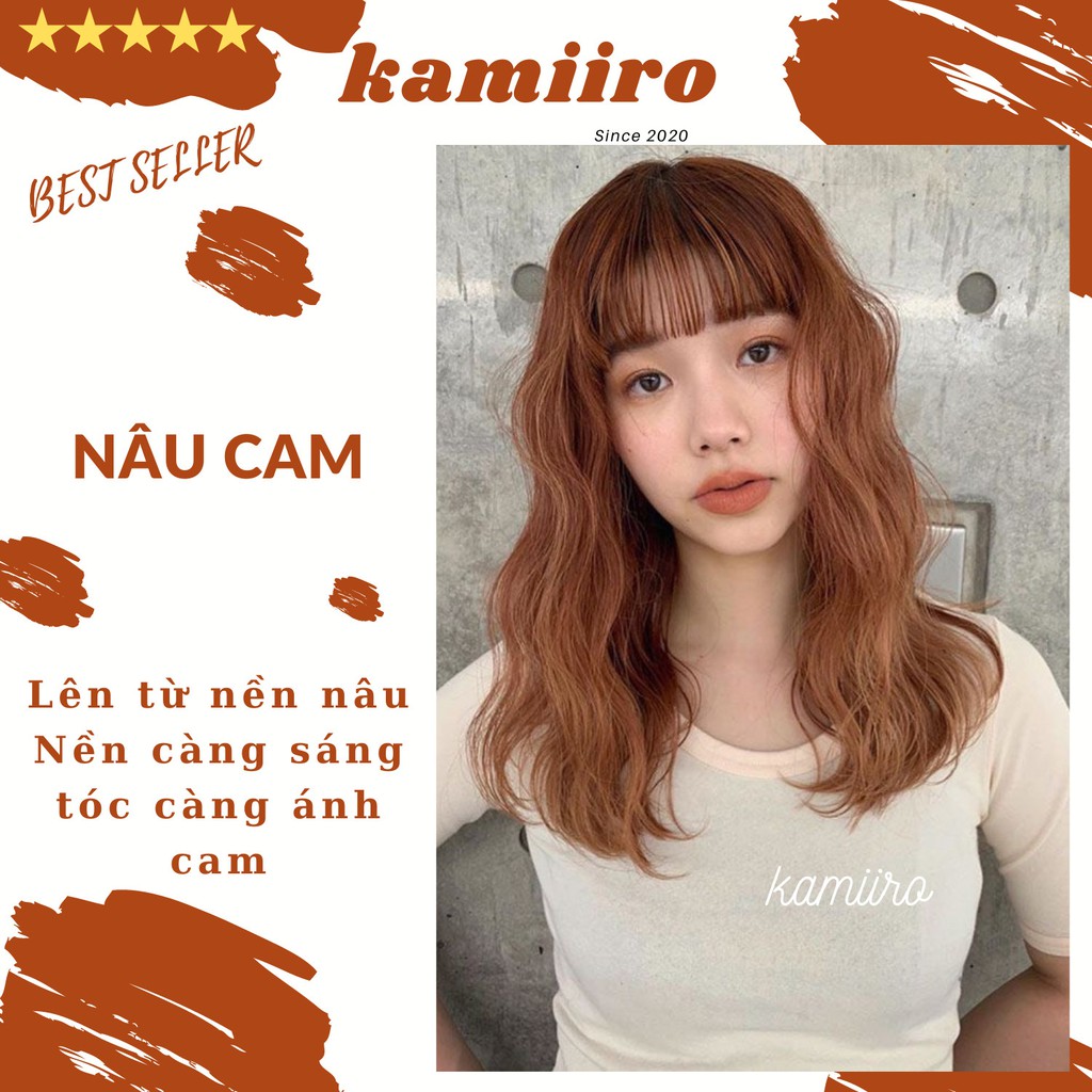 [ KHÔNG TẨY ] Thuốc nhuộm tóc MÀU NÂU CAM