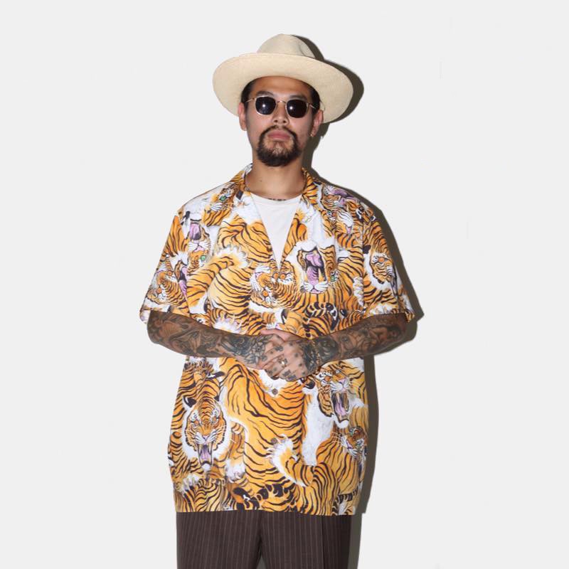 Áo Sơ Mi Tay Ngắn In Hình Hổ WACKO MARIA Plus Size Cho Nam Và Nữ