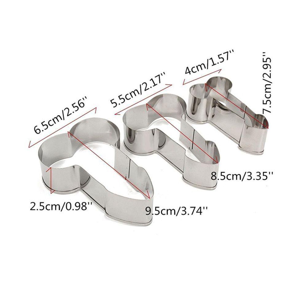 Set 3 Khuôn Làm Bánh Quy Bằng Thép Không Gỉ