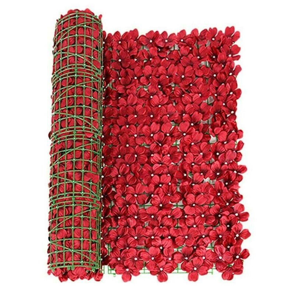 Hàng Rào Hoa Cẩm Tú Cầu Nhân Tạo 0.5x1M Trang Trí Nhà Cửa