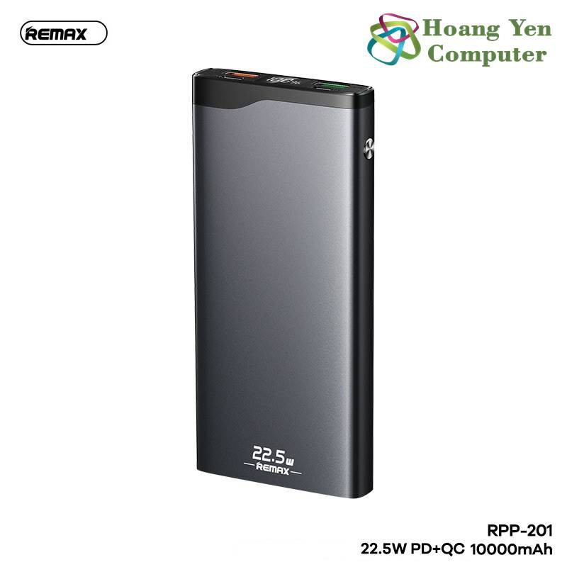 Sạc Dự Phòng Mini Remax RPP-201 10000Mah (Sạc Nhanh QC3.0 18W, 22.5W, PD 18W) - BH 1 Năm - Hoàng Yến Computer