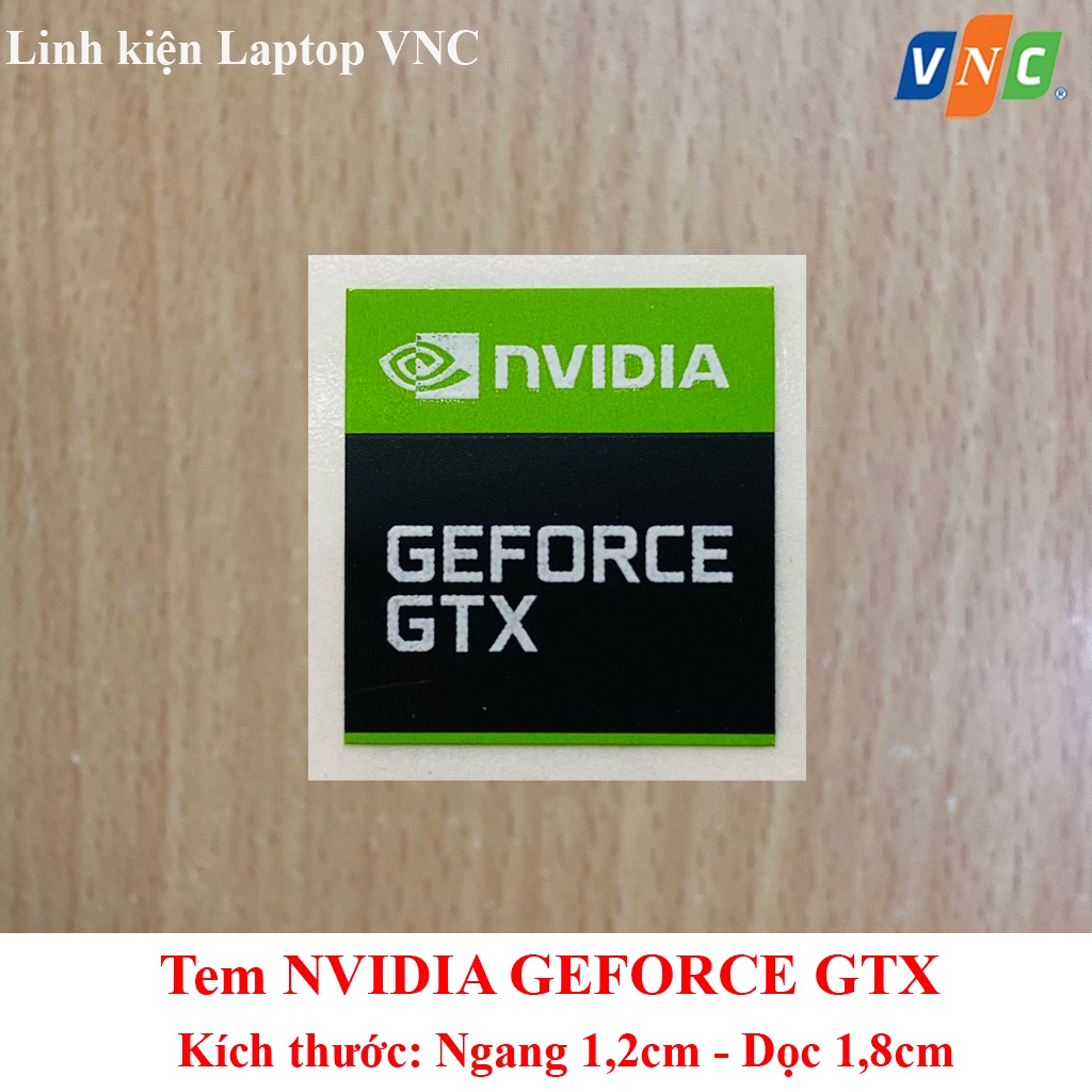 💥 Tem dán Sticker NVIDIA GEFORCE GTX Đen Xanh Thay Tem Máy Tính - Tem Laptop