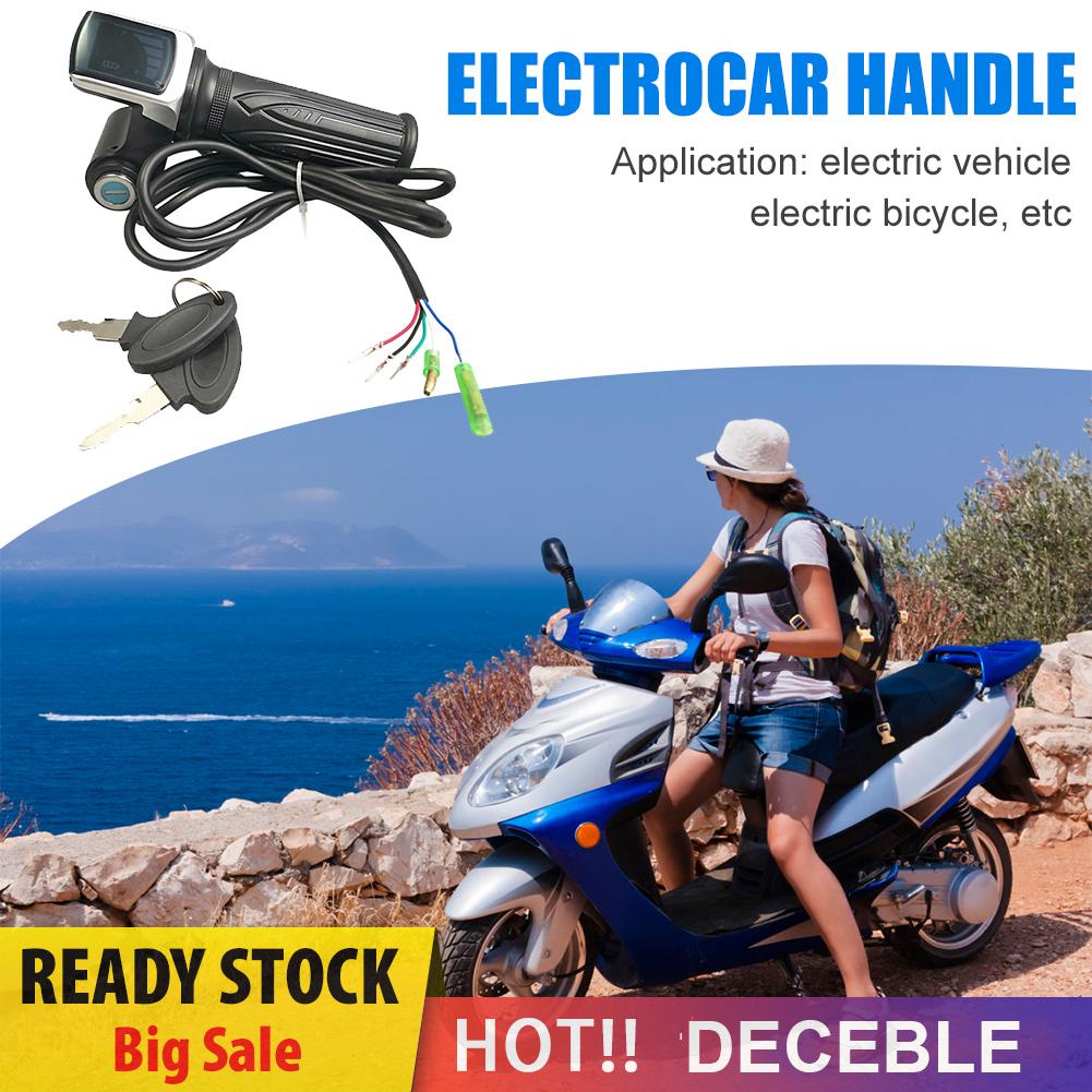 Tay Ga Xe Đạp Điện 36/48/60V Với Màn Hình LED Hiển Thị
