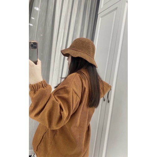 Áo khoác nhung tăm túi vuông siêu xinh hình chụp thật | BigBuy360 - bigbuy360.vn