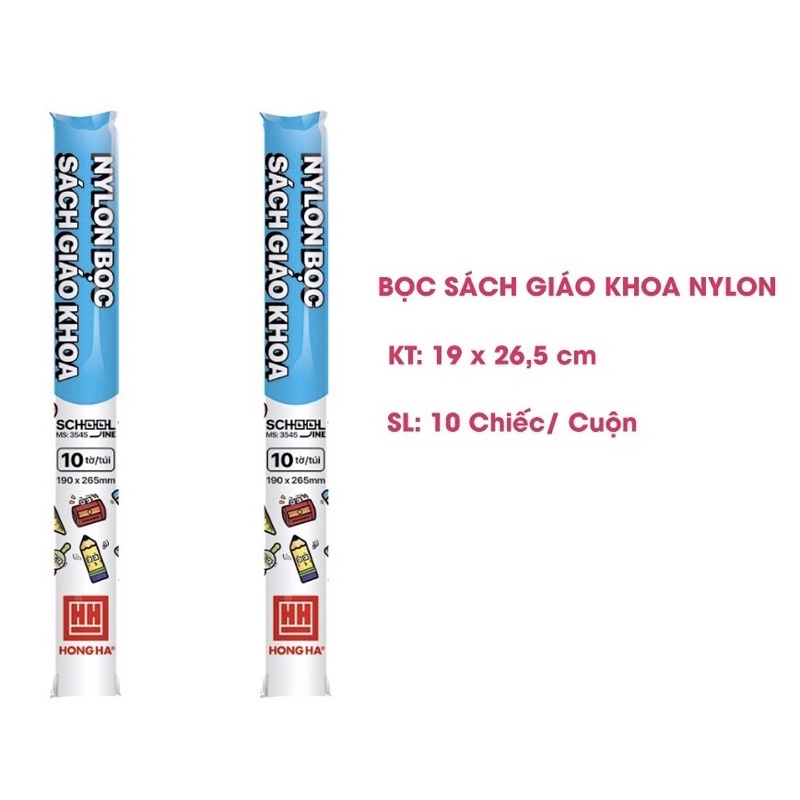 Bọc sách Nylon Hồng Hà dạng cuộn 19x26,5cm
