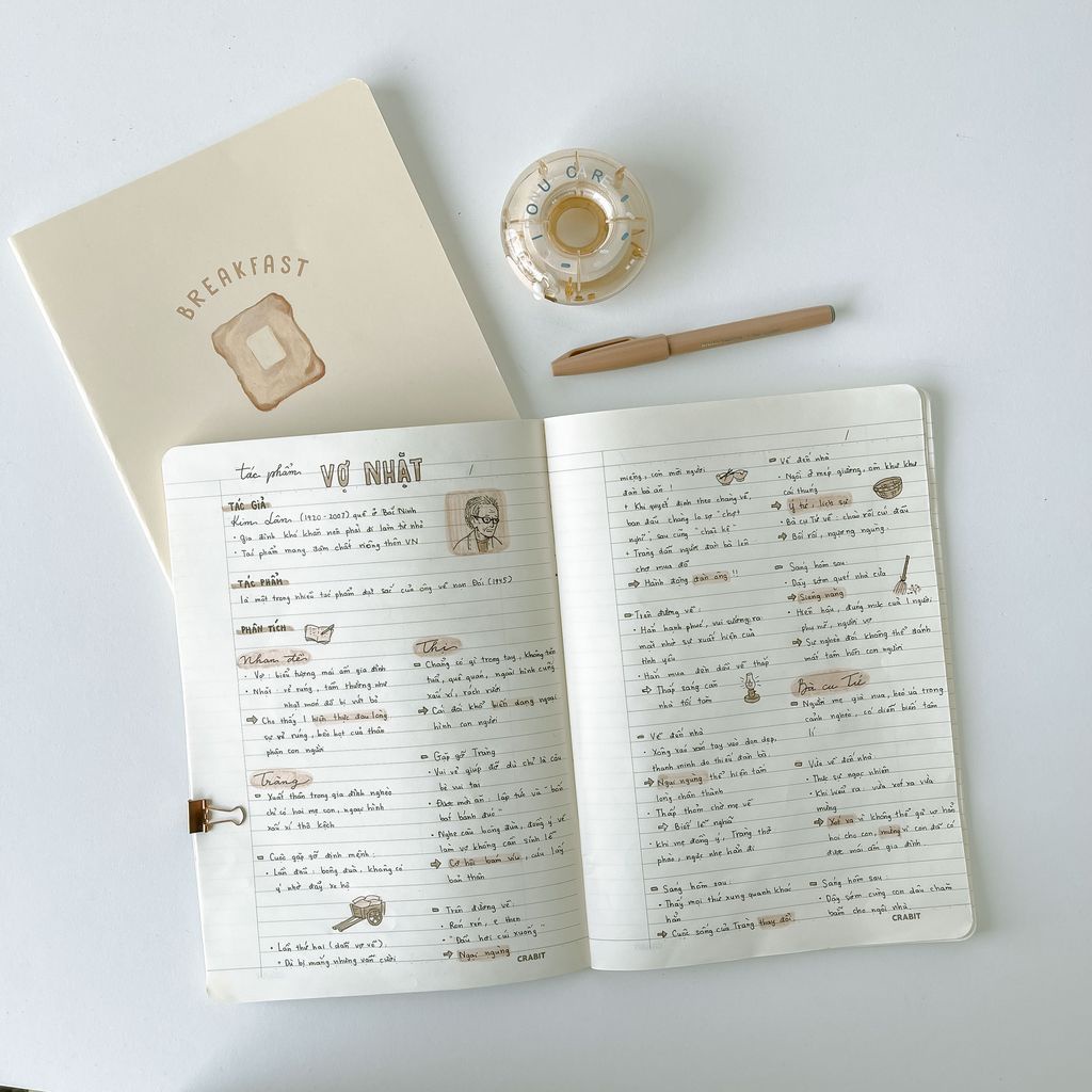 Tập học sinh kẻ ngang, caro vở ghi chép Crabit size B5 || Nhà Kawaii