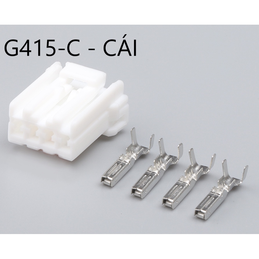 G415-Giắc cắm Đầu nối phích cắm dây nịt ô tô 4 lỗ 1.8mm màu trắng