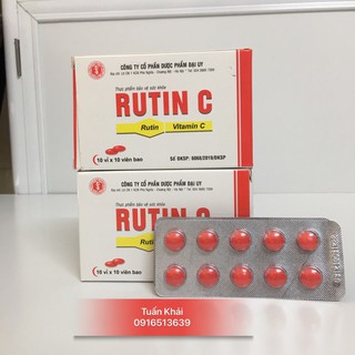 Rutin c hộp 10 vỉ * 10 viên - Đại Uy